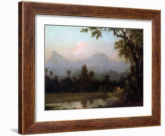 Rio De Janeiro, Brazil, C.1865 (Oil on Board)-Martin Johnson Heade-Framed Giclee Print