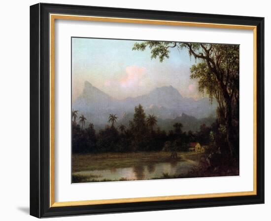 Rio De Janeiro, Brazil, C.1865 (Oil on Board)-Martin Johnson Heade-Framed Giclee Print