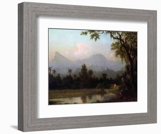 Rio De Janeiro, Brazil, C.1865 (Oil on Board)-Martin Johnson Heade-Framed Premium Giclee Print