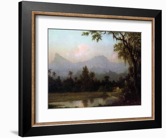 Rio De Janeiro, Brazil, C.1865 (Oil on Board)-Martin Johnson Heade-Framed Giclee Print