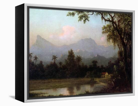 Rio De Janeiro, Brazil, C.1865 (Oil on Board)-Martin Johnson Heade-Framed Premier Image Canvas