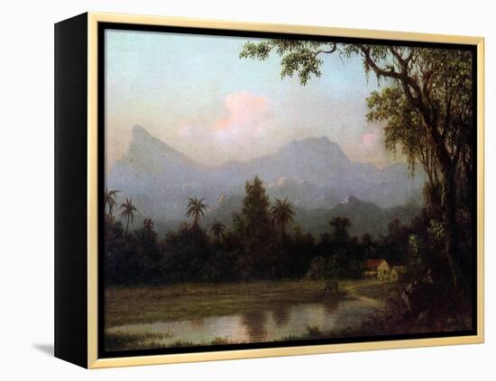 Rio De Janeiro, Brazil, C.1865 (Oil on Board)-Martin Johnson Heade-Framed Premier Image Canvas