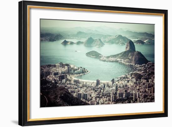 Rio De Janeiro, Brazil. Suggar Loaf And Botafogo Beach Viewed From Corcovado-Mariusz Prusaczyk-Framed Premium Giclee Print