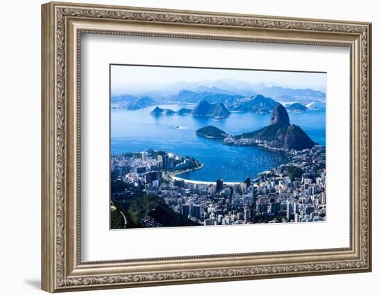 Rio De Janeiro, Brazil. Suggar Loaf And Botafogo Beach Viewed From Corcovado-Mariusz Prusaczyk-Framed Photographic Print