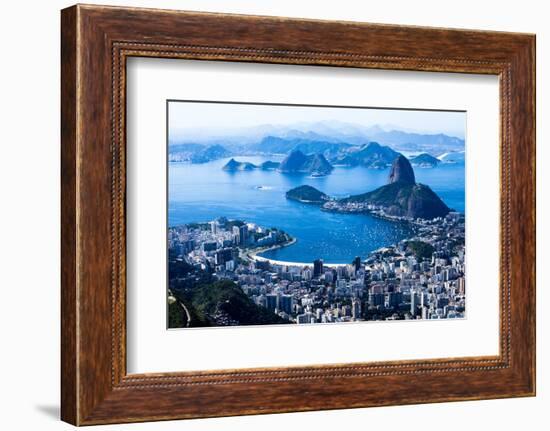 Rio De Janeiro, Brazil. Suggar Loaf And Botafogo Beach Viewed From Corcovado-Mariusz Prusaczyk-Framed Photographic Print