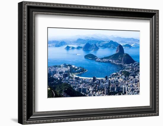 Rio De Janeiro, Brazil. Suggar Loaf And Botafogo Beach Viewed From Corcovado-Mariusz Prusaczyk-Framed Photographic Print