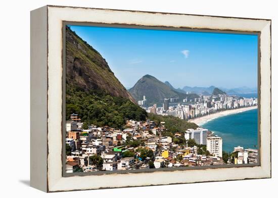 Rio De Janeiro Favela and Ipanema Beach View-dabldy-Framed Premier Image Canvas