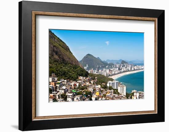 Rio De Janeiro Favela and Ipanema Beach View-dabldy-Framed Photographic Print