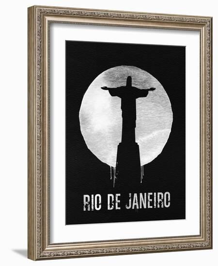 Rio De Janeiro Landmark Black-null-Framed Art Print