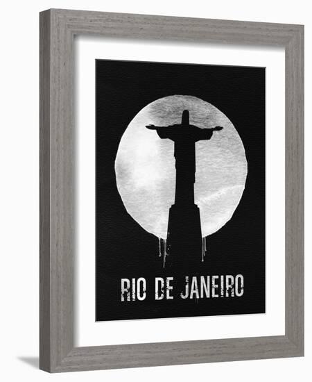 Rio De Janeiro Landmark Black-null-Framed Art Print