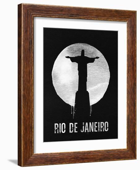 Rio De Janeiro Landmark Black-null-Framed Art Print