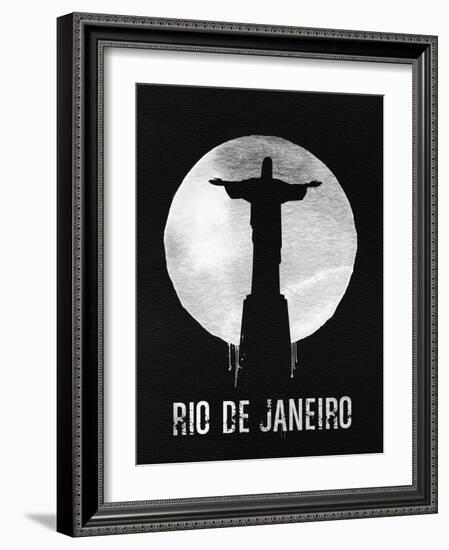 Rio De Janeiro Landmark Black-null-Framed Art Print