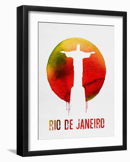 Rio De Janeiro Landmark Red-null-Framed Art Print