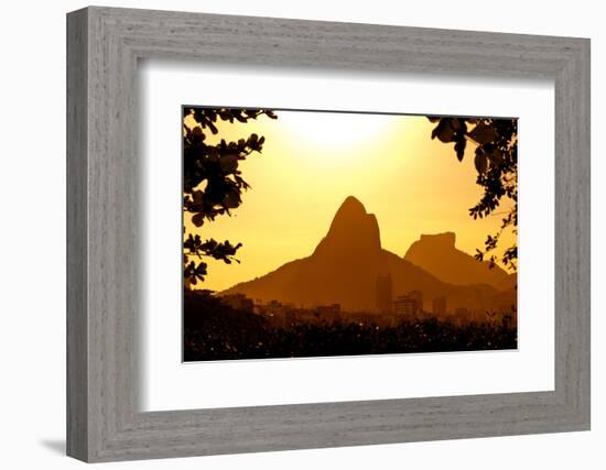 Rio De Janeiro Mountains by Sunset-dabldy-Framed Photographic Print