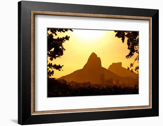 Rio De Janeiro Mountains by Sunset-dabldy-Framed Photographic Print