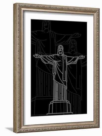 Rio De Janeiro Night-Cristian Mielu-Framed Art Print