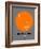 Rio De Janeiro Orange Subway Map-NaxArt-Framed Art Print