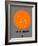 Rio De Janeiro Orange Subway Map-NaxArt-Framed Art Print