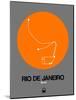 Rio De Janeiro Orange Subway Map-NaxArt-Mounted Art Print