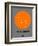 Rio De Janeiro Orange Subway Map-NaxArt-Framed Premium Giclee Print