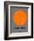 Rio De Janeiro Orange Subway Map-NaxArt-Framed Premium Giclee Print