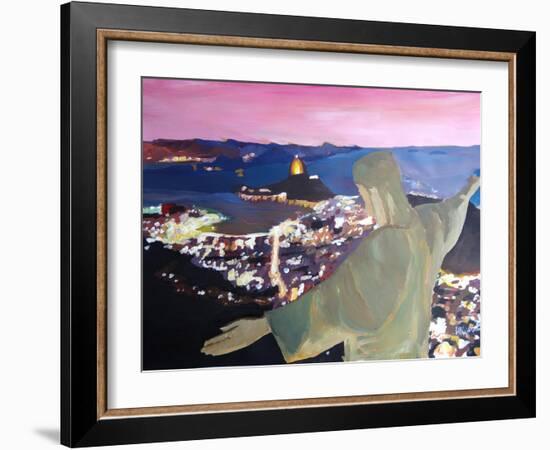 Rio De Janeiro With Christ The Redeemer II-Markus Bleichner-Framed Art Print