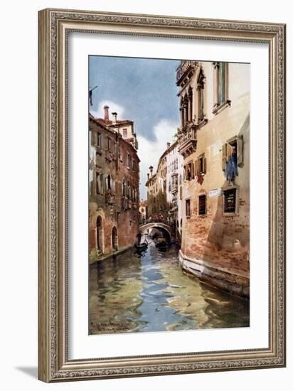 Rio Del Olio, Venice, Italy, 1907-William Alister Macdonald-Framed Giclee Print