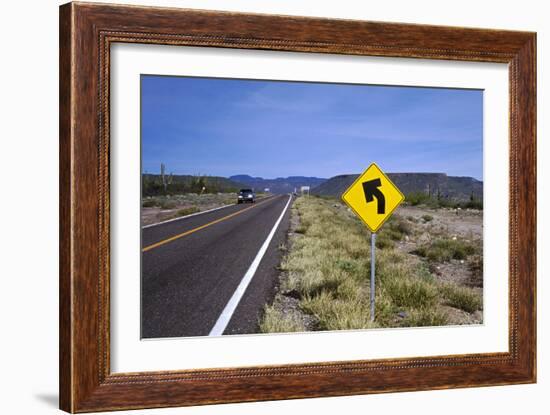 Rio El Novillo, Mexican Federal Highway No. 1-Barry Herman-Framed Photographic Print