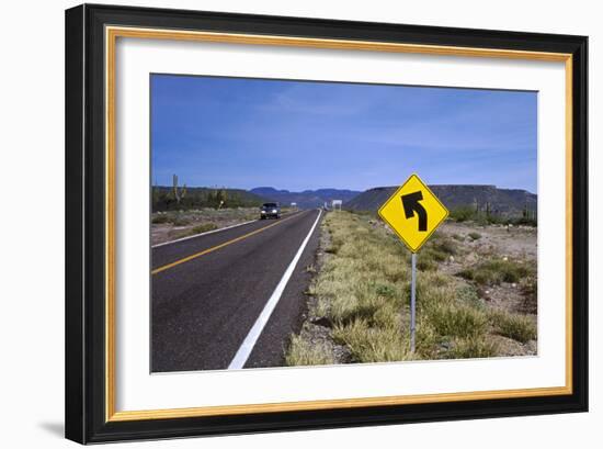 Rio El Novillo, Mexican Federal Highway No. 1-Barry Herman-Framed Photographic Print