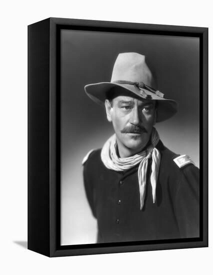 RIO GRANDE, 1950 directed by JOHN FORD John Wayne (b/w photo)-null-Framed Stretched Canvas