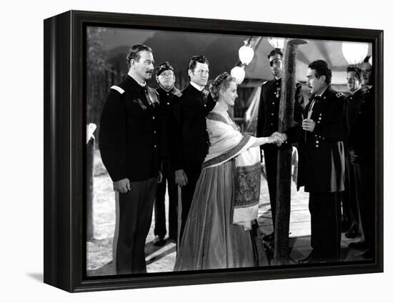 RIO GRANDE, 1950 directed by JOHN FORD John Wayne, Maureen O'Hara and J.Carrol Naish (b/w photo)-null-Framed Stretched Canvas