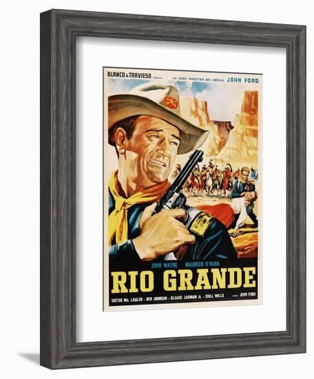 Rio Grande, John Wayne, 1950-null-Framed Art Print
