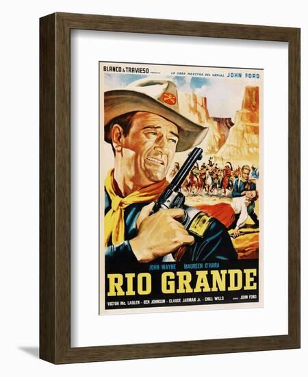 Rio Grande, John Wayne, 1950-null-Framed Art Print