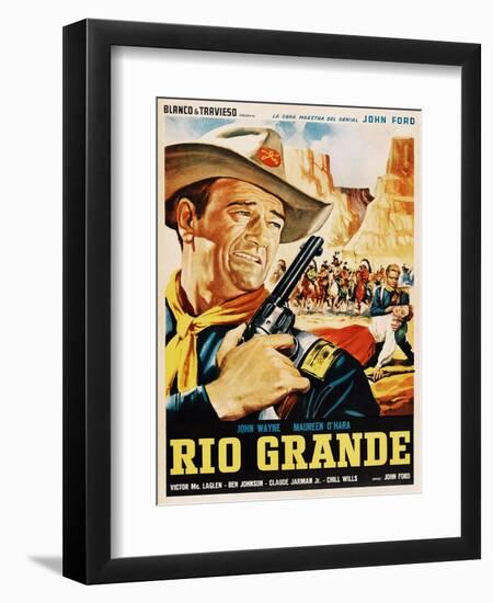 Rio Grande, John Wayne, 1950-null-Framed Art Print