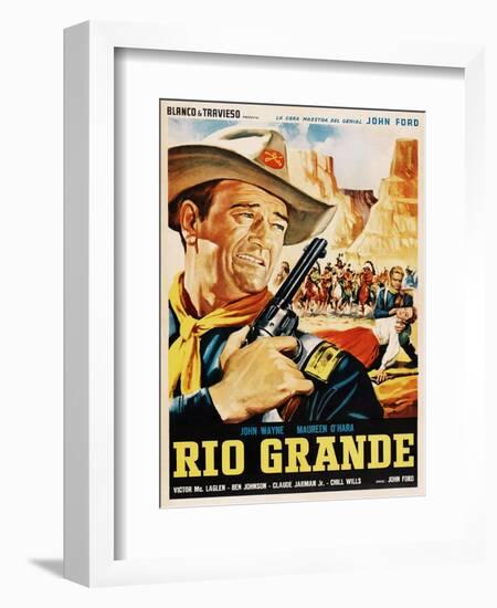 Rio Grande, John Wayne, 1950-null-Framed Art Print