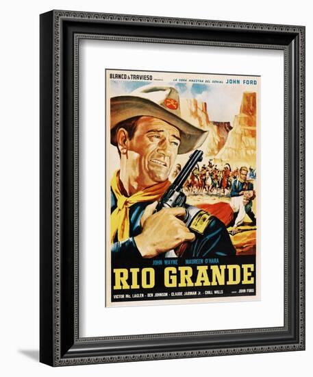 Rio Grande, John Wayne, 1950-null-Framed Art Print