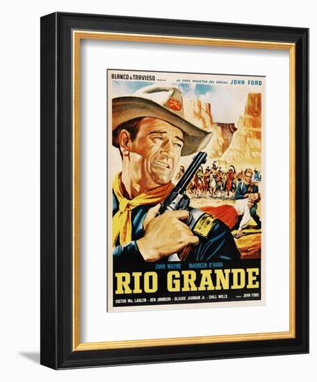 Rio Grande, John Wayne, 1950-null-Framed Art Print