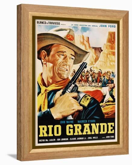 Rio Grande, John Wayne, 1950-null-Framed Stretched Canvas