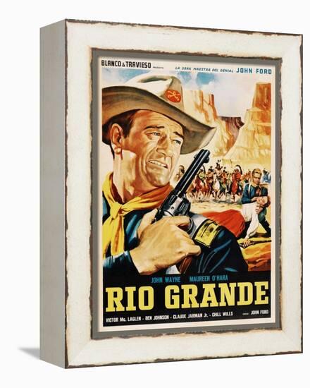 Rio Grande, John Wayne, 1950-null-Framed Stretched Canvas