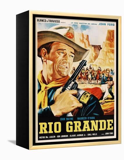 Rio Grande, John Wayne, 1950-null-Framed Stretched Canvas