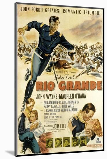 Rio Grande, John Wayne, Claude Jarman Jr., Maureen O'Hara, 1950-null-Mounted Photo