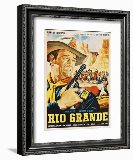 Rio Grande, Mexican Movie Poster, 1950-null-Framed Premium Giclee Print