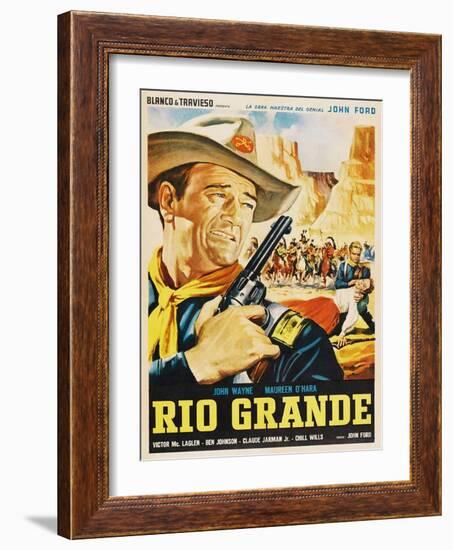 Rio Grande, Mexican Movie Poster, 1950-null-Framed Art Print