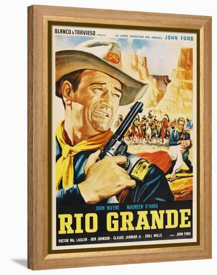 Rio Grande, Mexican Movie Poster, 1950-null-Framed Stretched Canvas