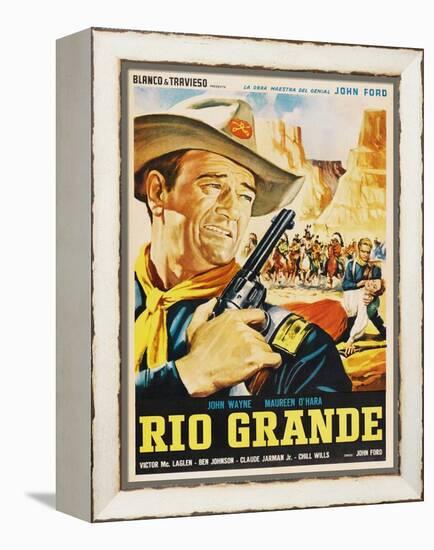 Rio Grande, Mexican Movie Poster, 1950-null-Framed Stretched Canvas