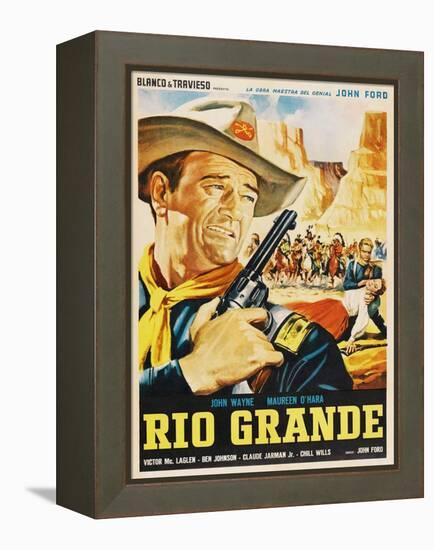 Rio Grande, Mexican Movie Poster, 1950-null-Framed Stretched Canvas