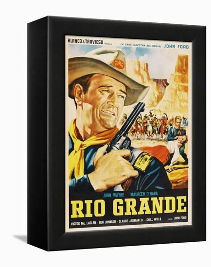 Rio Grande, Mexican Movie Poster, 1950-null-Framed Stretched Canvas