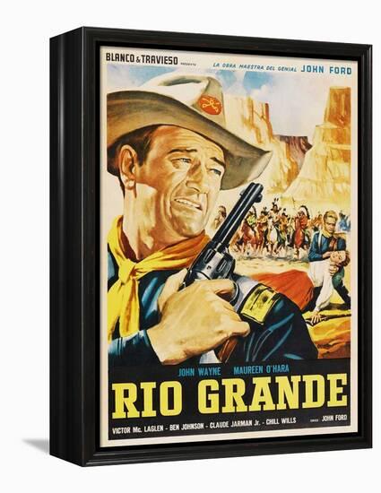 Rio Grande, Mexican Movie Poster, 1950-null-Framed Stretched Canvas