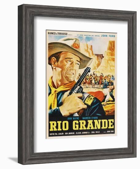 Rio Grande, Mexican Movie Poster, 1950--Framed Art Print