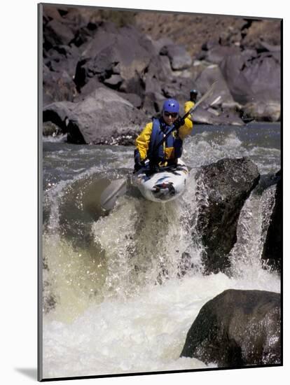 Rio Grande River Kayaking, New Mexico, USA-Lee Kopfler-Mounted Photographic Print